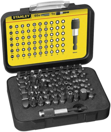 Stanley Σετ Μύτες 1/4'' (25mm) & Μαγνητικός Αντάπτορας 1-13-902 61τμχ