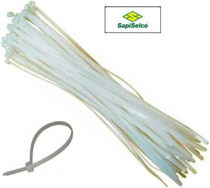 Sapiselco Δεματικά Καλωδίων 100x2.5 Λευκό 100τμχ