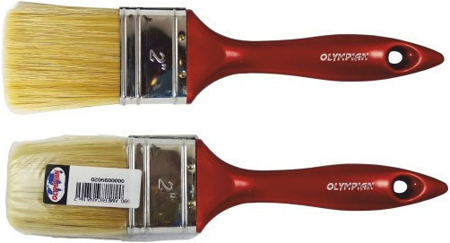 45 Πινέλο Ίσιο Διπλό Λευκή Τρίχα Olympian 2+1/2''