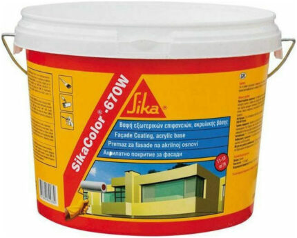 Χρώμα Ακρυλικό Sikacolor 670W 3lt Λευκό